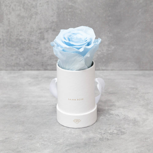 Single White Box (Sky Blue Rose)