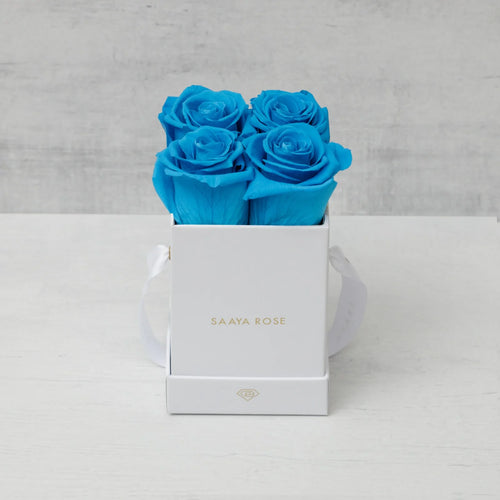 4 White Box (Dark Blue Roses)